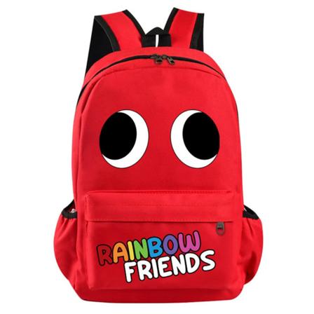 Rainbow Friends rygsække til børn Skole rygsæk med stor kapacitet Red