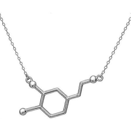 Silver Phantom Jewelry Dopamiinimolekyyli-kaulakoru