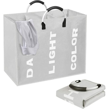 Foldable Fabric Laundry Sorter, Lightweight Mesh with Practical Design for Portable Laundry Management in Closets, Playrooms and Offices