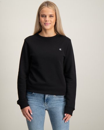 Calvin Klein MONOGRAM MINI BADGE CREWNECK Svart Genser Jente - Kids Brand Store