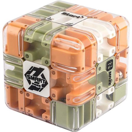 3D Labyrintkube 3x3 – Logisk Puzzle for Børn og Voksne, Sjovt Labyrintspil til Stresslindring og Logikudvikling