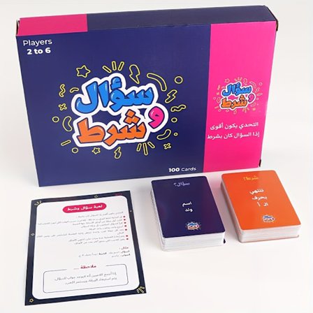 MKJATOYE1 Låda med specialkort på mellanösternarabiska språk, färgglad låda, partyspel, sällskapsspel, 2-6 spelare[YJD]