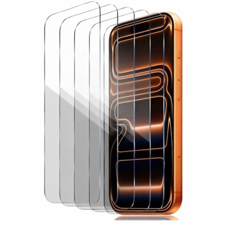 6-pack Skärmskydd i Härdat Glas – iPhone 17 Pro Max (Heltäckande & Transparent)