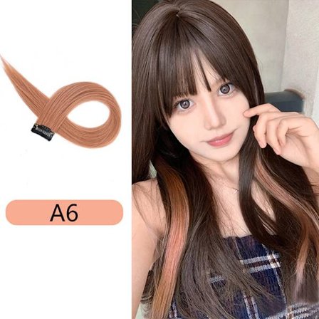 60 cm hårforlengelsesklemme i hårstykke Langt rett hengende øre