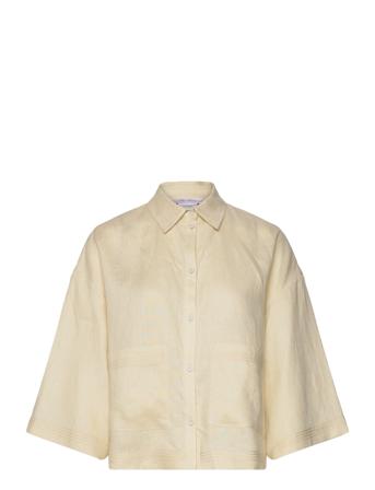 Angora Kortermet Skjorte Beige Max Mara Leisure*Betinget Tilbud
