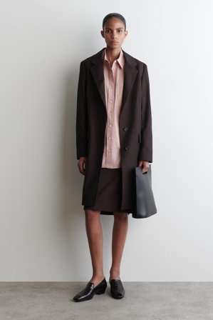 COS Women's Bolso Folio Piel Bag in Negro