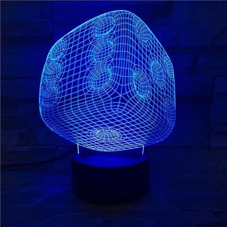 Färgglada tärningar 3d Led Nattljus Sovrumsbordslampa Färgskiftande