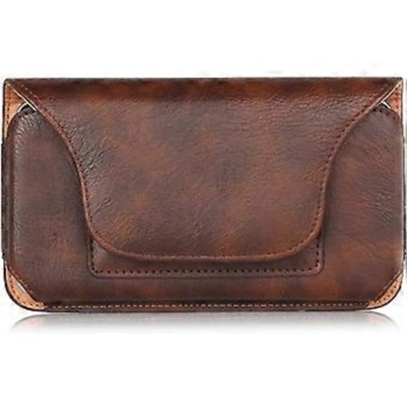 Universelt Telefondeksel, Lærdeksel med Belteklips, Horisontal Belteveske for: iPhone 13/14/15/16/Plus/Pro/Max/XR/XS/X, Samsung S22/S23/S24/Lite/Plus/