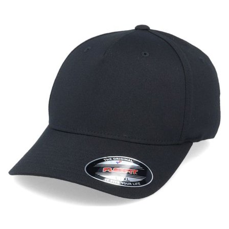 Flexfit - Svart flexfit Keps - A-Frame Black Flexfit @ Hatstore