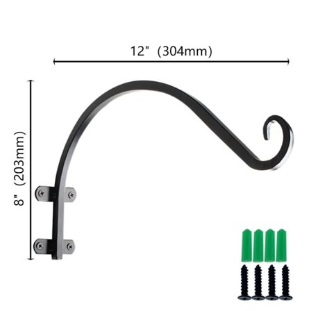 Set med 2 metallhengende kurvhengere for lyktehengende kurv