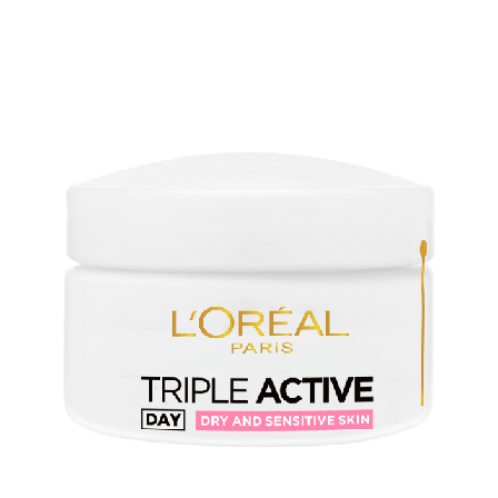 L'Oréal Paris Triple Active Dry/Sensetive Day Cream Dagcreme Dam 50 ML