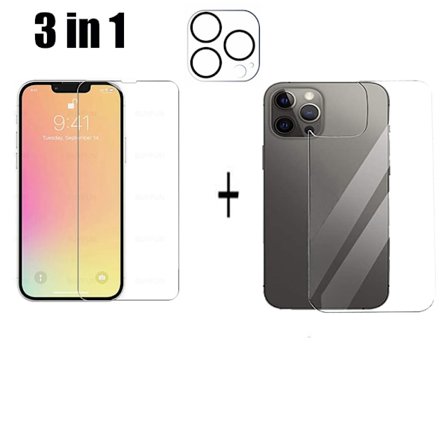 3-PACK 3-in-1 Fram- & Baksida + Kameralinsskydd iPhone 13 Pro