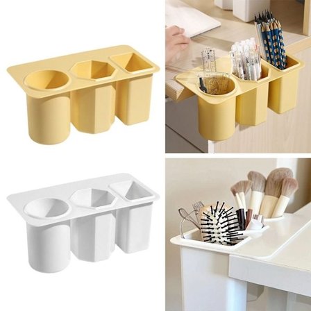 2 STK Makeup Brush Organizer Oppbevaringsstativ for skrivebordshyller