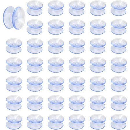 40 st 20 mm Skruvsugkopp Transparent Extra Stark PVC-Plastsugkopp för Upphängning av Gardiner Isolering Husbil Fönster Badrum Van