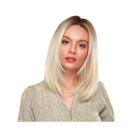 45,7 cm kuumuutta kestävä täysperuukki, lyhyt suora synteettinen luonnollinen tukka naisille - valkokulta