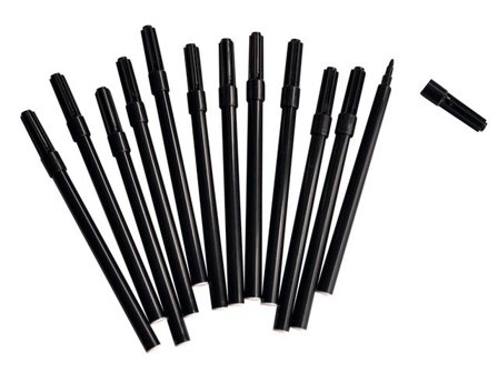 PLAYBOX Fiberpenna fine svarta 12/fp - Lyreco - Skola och förskola - Pennor och tillbehör - Fiberpennor - Standard