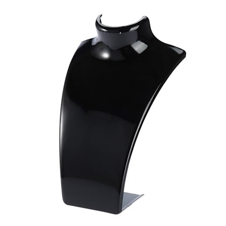 Sort Smykke Display Stand Halskæde Ørering Holder Mannequin Hoved Buste Model