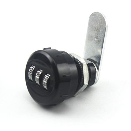 Sort Kode Lås Kodet Skuffe Skabslås Digital Mekanisk Kombinationskode 3 Cifret Zink Legering til Skab Skab Skuffe Postkasse (17 23mm Træ Wa