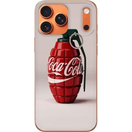 Yhteensopiva Puhelinkuori Apple Apple iPhone 17 Pro Max Taiteellinen kuva Coca Cola -granaatista punaisena ja vihreänä, pop-art-inspiroitu motiivi l