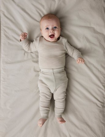 name it Nbnwax Wool Rib Legging Noos - Cream - 50