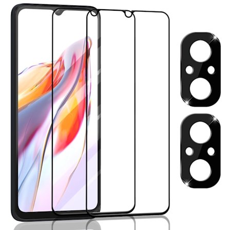 2-Pack XIAOMI REDMI 12C Skærmbeskyttelse & 2-Pack linsebeskyttelse - Hærdet Glas 9H - Super kvalitet 3D