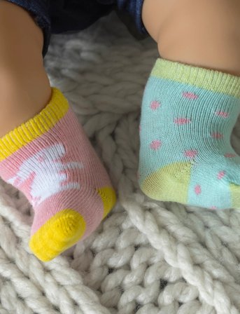 Micki Leksaker Strumpor 2-Pack, 41-46 Cm - Multi/patterned - ONE SIZE