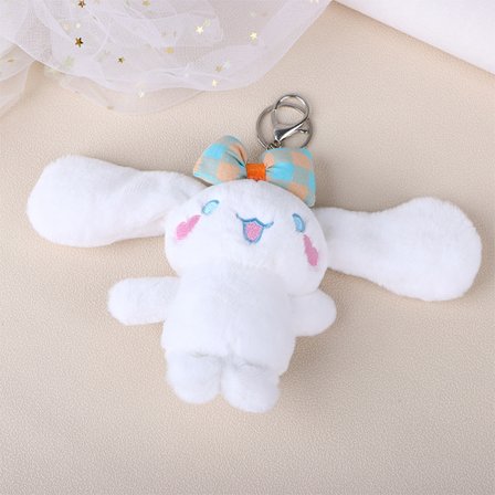 Tecknad Cinnamoroll plysch nyckelring Uppstoppad hunddocka nyckelring - high quality