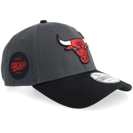 New Era - Gris adjustable Gorra - Chicago Bulls Side Patch 9FORTY Steel/Black Adjustable @ Hatstore