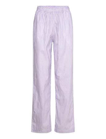 Lavender Stripes Pyjama Pants Pyjamas Nattøj Purple Pockies