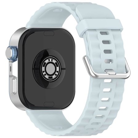 Silikonerem til Huawei Watch Fit 4 Pro/ 4/ 3 Åndbar urrem med sølvspænde [DB]