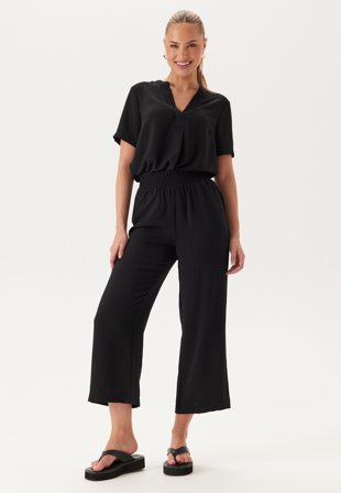 BUBBLEROOM - Smock Waist Ankle Trousers - L