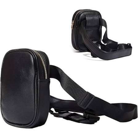 Ben taske, alsidig justerbar motorcykelben taske til mænd og kvinder, slidstærk let ben taske med høj kapacitet (sort)