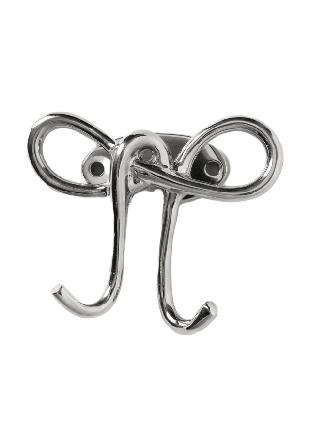 MANO ATELIER Krok i mässing BOW Krokar & hängare Silver ONESIZE