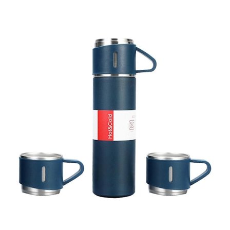 500l Isoleret Termokande Med 2 Ekstra Kopper Rustfrit Stål Kaffe Rejsekrus Lækagesikker Kaffe Tumbler Sportsflaske Kop Til Varme & Kolde Drikke