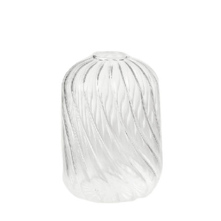 MANO ATELIER Glasvas SWIRL 10 cm Dekoration Transparant ONESIZE