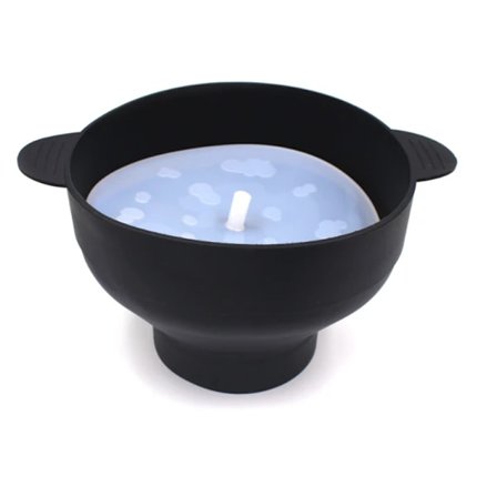 (pow yeah!) Hoppa-popcornskål af silikone, sort black