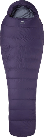 Mountain Equipment Women's Earthrise 600 Regular down sleeping bags Purple Left Zip