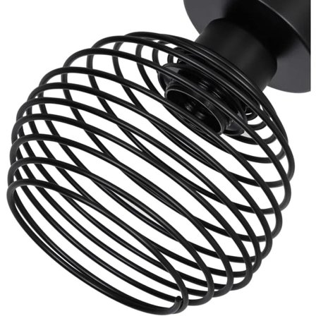 IC Retro Taklampe Industriell Taklampe - Retro Svart Smidesjern Taklampe E27 Max 40W Innendørslampe Med Skjerm For Stue Soverom Gang