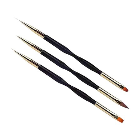 3 st Nail Art Pen Line Drawing Bärbar Gelborste Manikyrverktyg