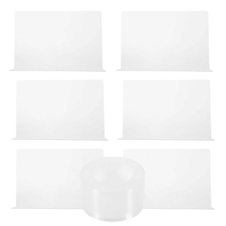 1 sæt hyldeinddeling transparent plast højt skab hyldeinddeling organizer (30.00X20.00X6.00CM, som vist på billedet)