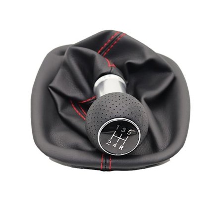 5 / 6 Växlad Bil Växelspaksknopp Med A3-knopp 12mm För VW Passat B5 B5.5 1998-2004 B5 FL (00-05) 3B B5 3B2 3B5 1996-2000-5 HS-023 röd linje