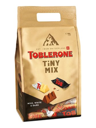 Toblerone Tiny individually wrapped pieces of milk, white and dark chocolates with honey and almond nougat 0.408kg