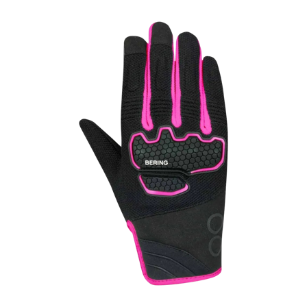 Guantes de moto Bering Breeze Mujer Negro/Fucsia S