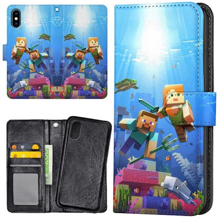 iPhone XR - Plånboksfodral/Skal Minecraft