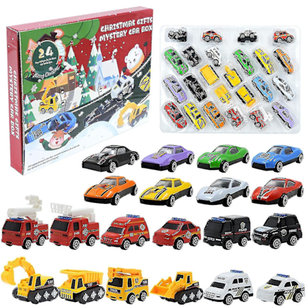 Julebiler Adventskalender - 24 Pakker Byggeklosser for Barn - Familieferie Aktiviteter