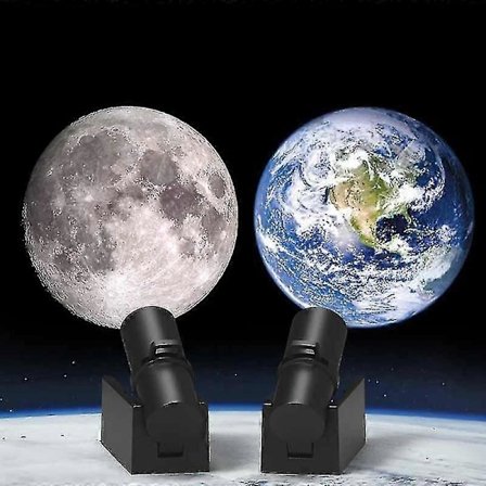 Jord Måne Projektionslampe Stjerneprojektor Planet Baggrund Atmosfære Led Natlys Til Børneværelse Vægdekoration