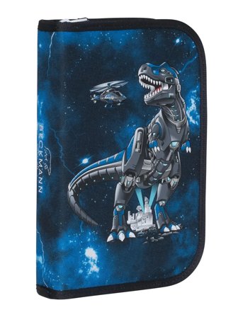 Beckmann Norway Single Section Pencil Case With Content, Tech Rex - Multi/patterned - ONE SIZE