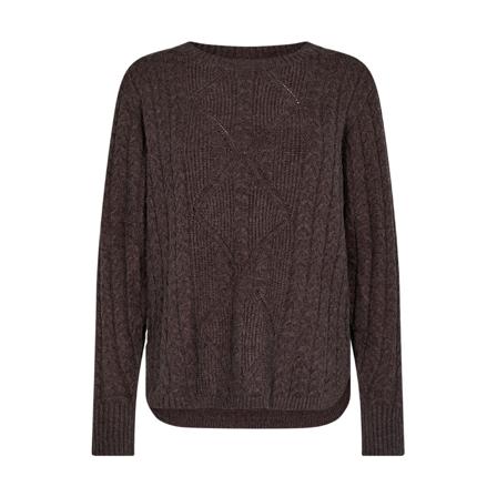 Freequent, Round-neck Knitwear Bruin, Dames, Maat:2XL