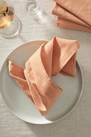 Jotex - Linnen Servet 4 Stuks Terracotta Orange Terracotta orange - KIT - Koop Servetten bij Jotex