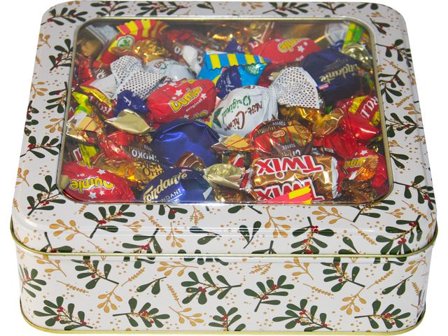 Carl Choklad&Present Godis Plåtlåda Högtider 700g - Lyreco - Kök och servering - Ätbart - Godis och choklad
